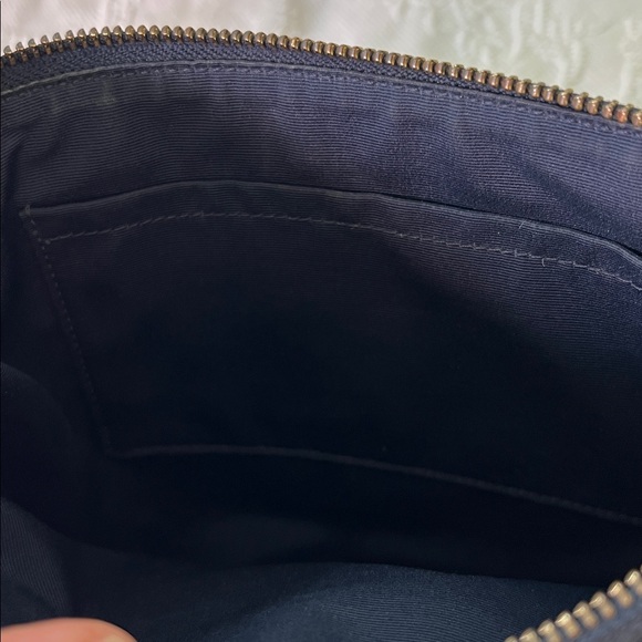 Coach True Navy Crossgrain Leather Crossbody Bag Gold Logo F52881 - Picture 9 of 10